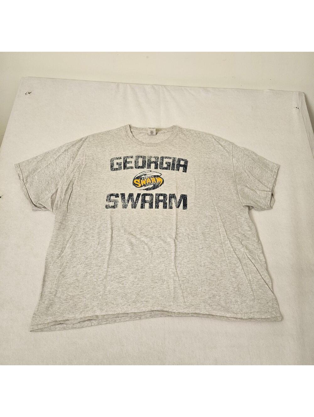 Georgia Swarm T Shirt Mens 3XL Gray Lacrosse Team Graphic Gildan Heavy Cotton